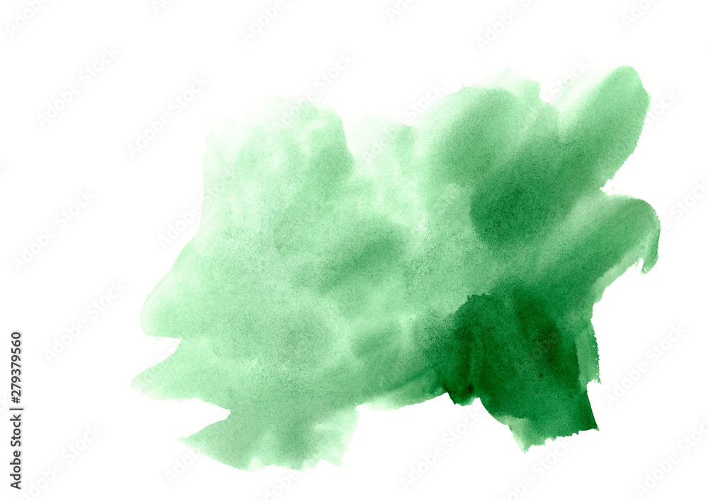 colorful abstract isolated background.Green paint strokes colorful abstract isolated background.Green paint strokes