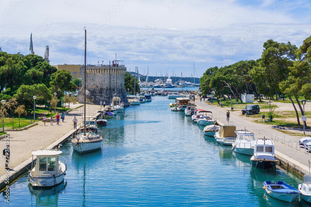 Seaside mediterranean Town harbor