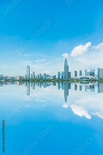 Shenzhen Bay Park City Skyline, Guangdong, China