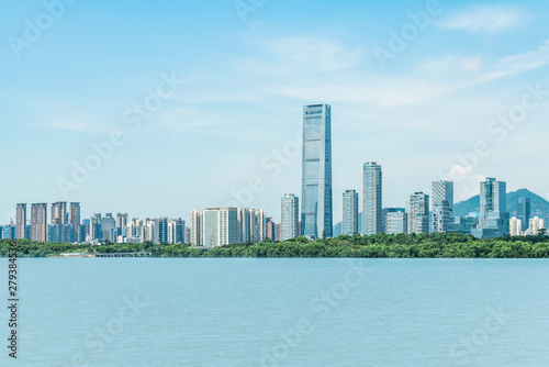 Shenzhen Bay Park City Skyline, Guangdong, China © dong feng