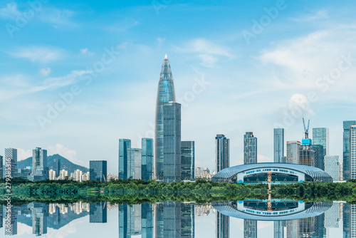 Shenzhen Bay Park City Skyline, Guangdong, China