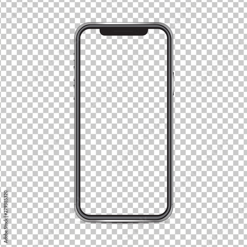 Mockup smartphone isolated on background png both the background and screen.