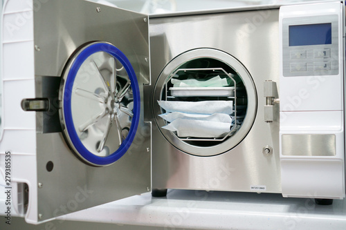 autoclave for sterilizing medical instrument. © MODANO