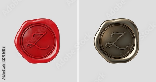 Canvas Print Sealing Wax with letter Z