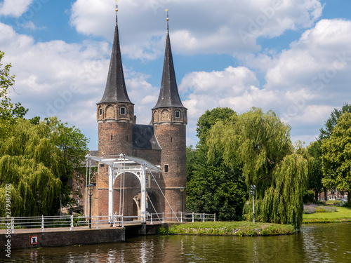 Bild auf Leinwand Oostpoort in Delft, Niederlande