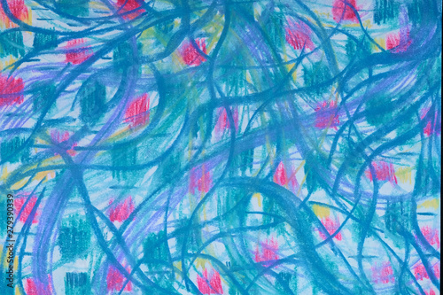 Author's original texture with pastels painted by the artist