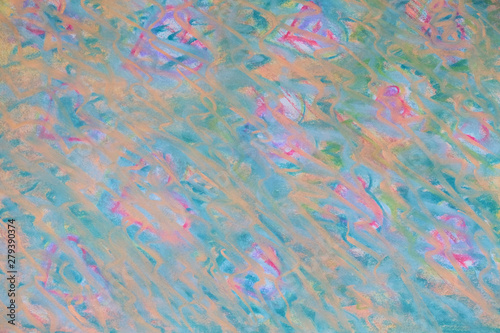 Author's original texture with pastels painted by the artist