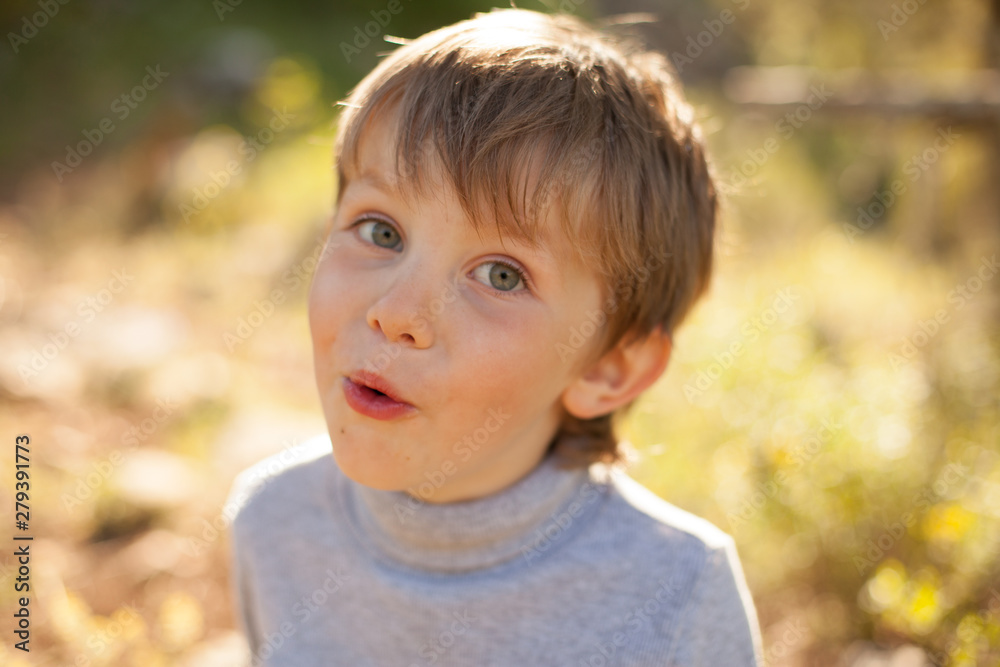 beautiful portrait of a baby boy smiling in nature for a walk beautiful portrait of a baby boy smiling in nature for a walk