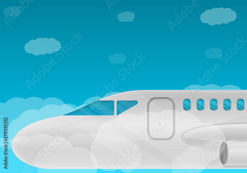 Airbus concept banner. Cartoon illustration of airbus vector concept banner for web design