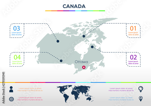 Canada-info graphics elements Vector illustration