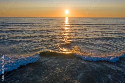 Sunset at the westcoast in Portugal photo