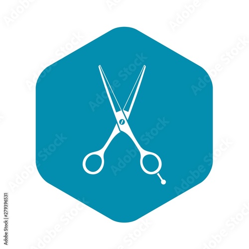 Scissors icon. Simple illustration of scissors vector icon for web