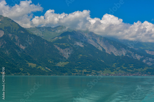 lake beside the Alps