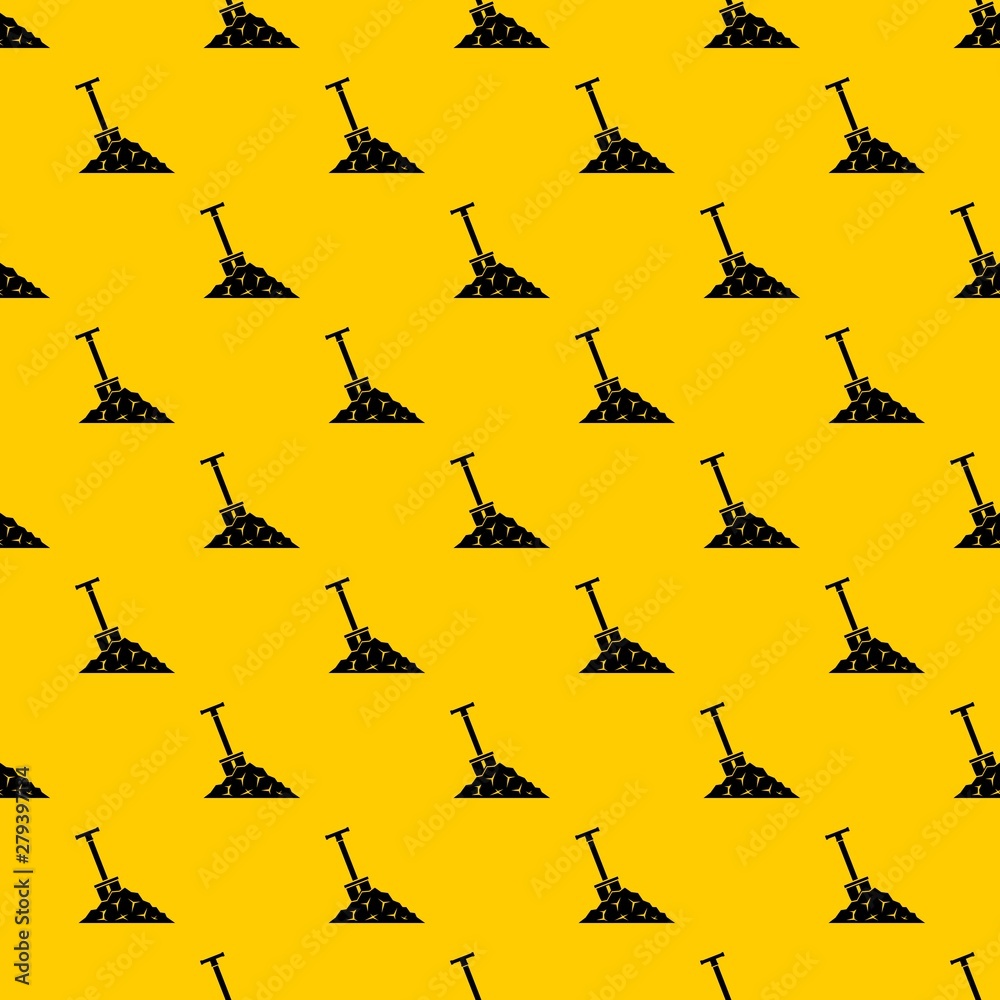 Fototapeta premium Shovel in coal pattern seamless vector repeat geometric yellow for any design