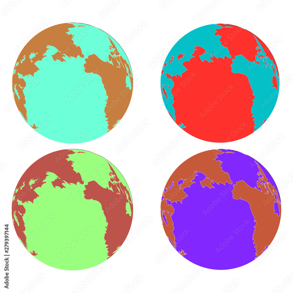 Earth vector icons set. Planet Earth icon. Vector illustration Earth vector icons set. Planet Earth icon. Vector illustration