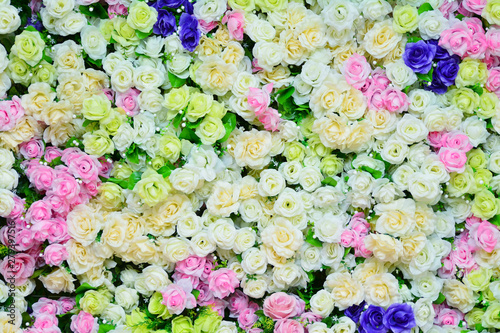Romantic vintage colorful roses