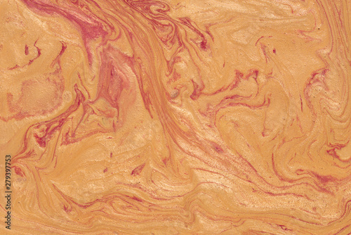 orange painted marble texture background
