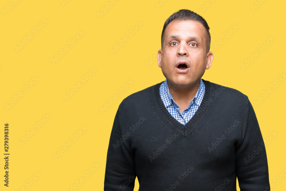 Handsome middle age man over isolated background afraid and shocked with surprise expression, fear and excited face. Handsome middle age man over isolated background afraid and shocked with surprise expression, fear and excited face.