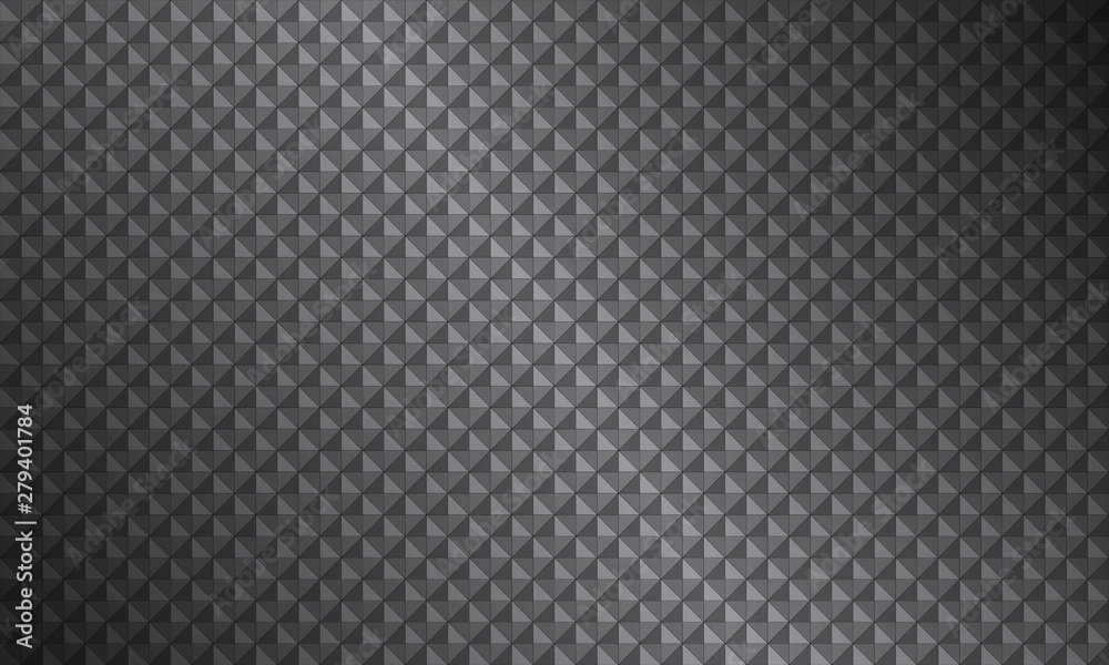 Abstract black and grey background composed of triangles with different transparency, modern vector seamless pattern, metallic look Abstract black and grey background composed of triangles with different transparency, modern vector seamless pattern, metallic look