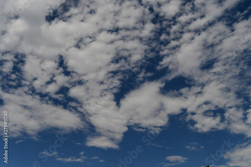 Beautiful blue sky with clouds photo