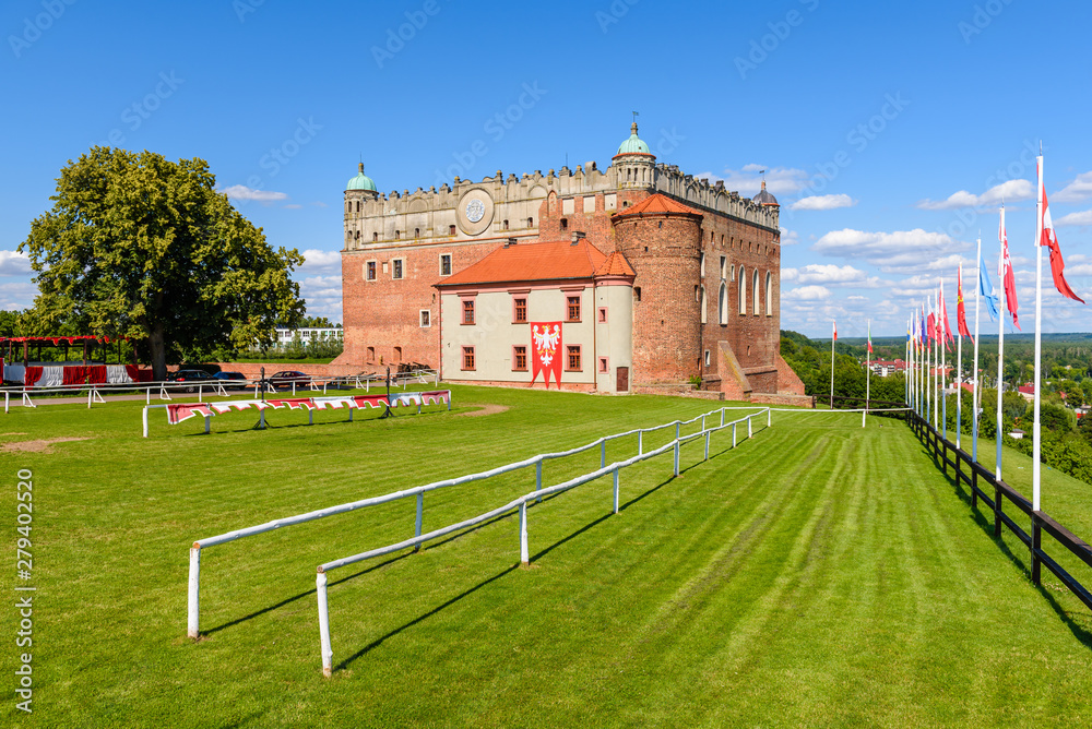 Castle in Golub-Dobrzyn - Teutonic castle from the turn of the 13th and 14th centuries, erected on a hill overlooking the city, preserved in the Gothic-Renaissance style. Poland, Europe