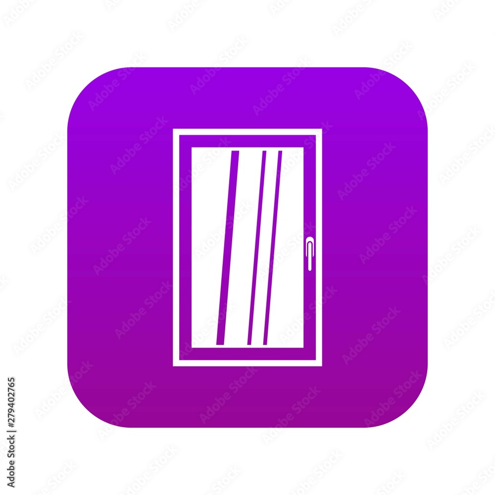 Closed white window icon digital purple for any design isolated on white vector illustration Closed white window icon digital purple for any design isolated on white vector illustration