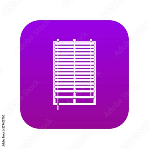 Window with wooden jalousie icon digital purple for any design isolated on white vector illustration