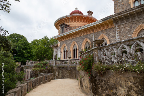 Palace Monserrat in Sintra, Portugal. building with exquisite Moorish architecture