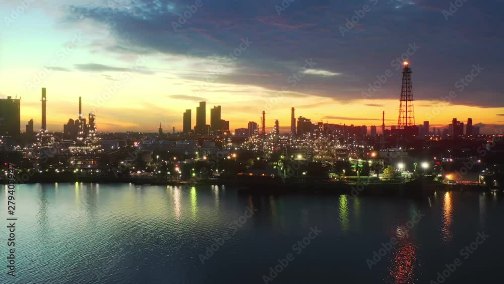 4k aerial view drone of refinery View of Petrochemical Plant 4k aerial view drone of refinery View of Petrochemical Plant