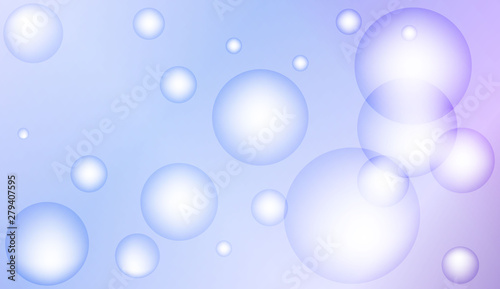 Background with bubbles. Design for your header page, ad, poster, banner. Pastel Gradient Color Vector illustration.