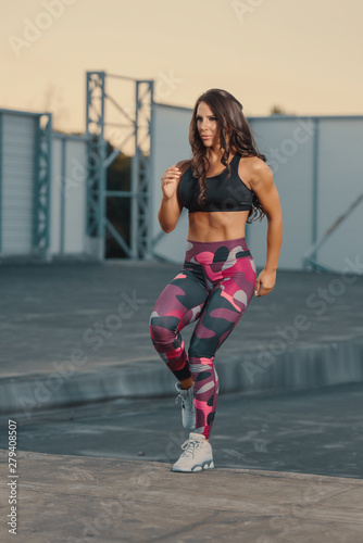 Fit Healthy Women Exercise Outdoors