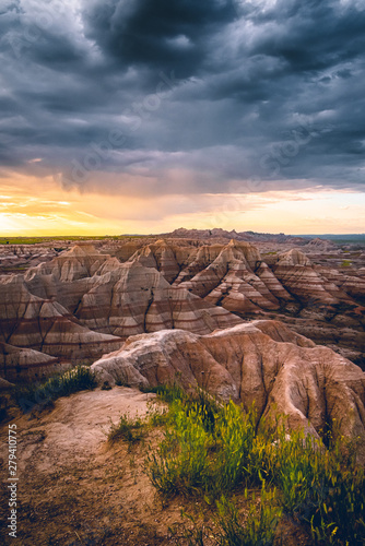 Sunrise in Badlands