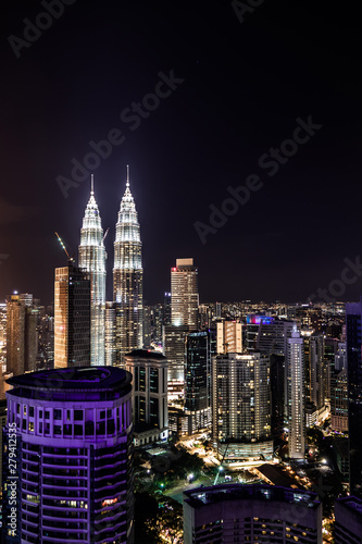 malaysia Kualalumpur  bei nacht 