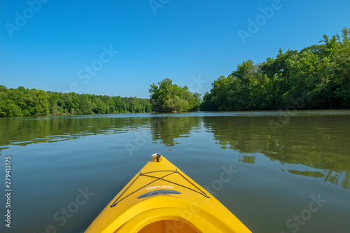 Kayaking on the Catawba River, Landsford Canal State Park, South Carolina photo