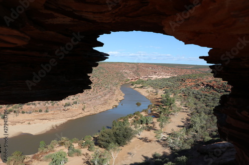 Natures Window and Murchison River at Kalbarri National Park, Western Australia photo