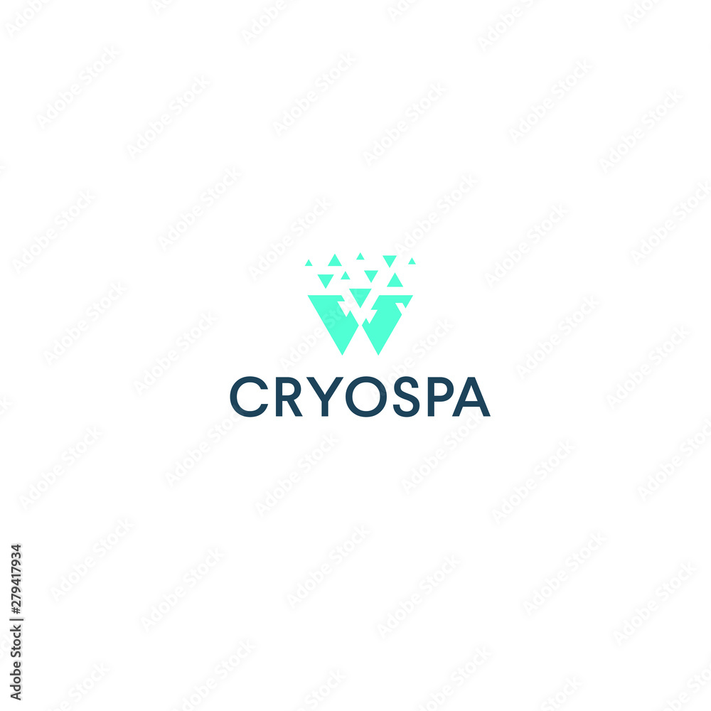 best original logo designs inspiration and concept for CryoSpa freeze technology by sbnotion