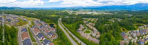 Snoqualmie Ridge WA USA Panoramic Aerial View photo