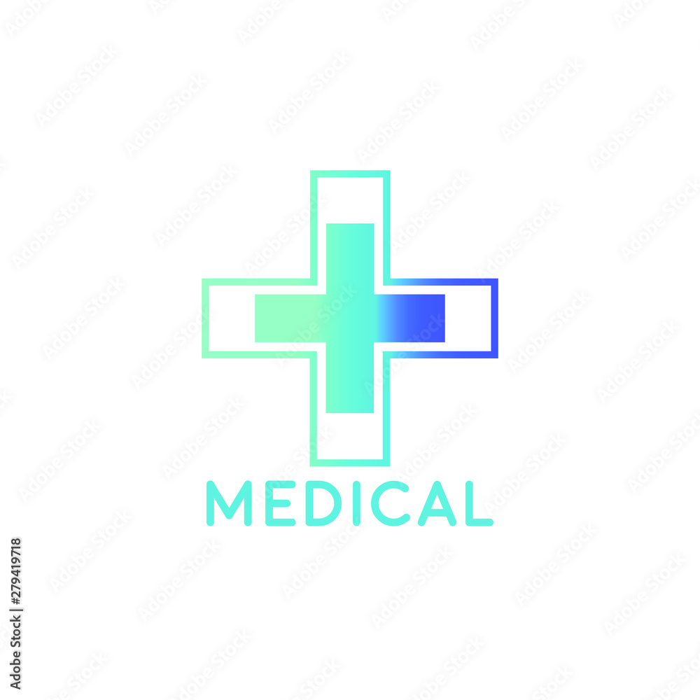 Fototapeta premium Medical pharmacy logo design template.- vector illustrator