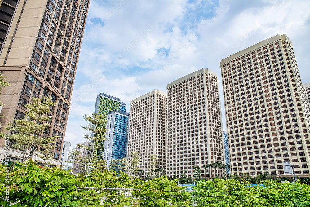 Obraz premium Intensive real estate development in Nanhai District, Foshan City, Guangdong Province, China