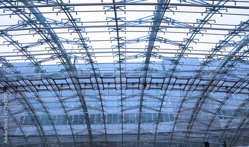 View of modern glass roof