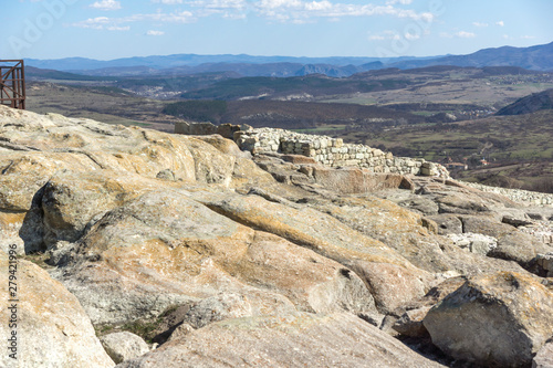 PERPERIKON  BULGARIA - MARCH 17  2019  Ruins of Ancient sanctuary city of Perperikon  Kardzhali Region  Bulgaria