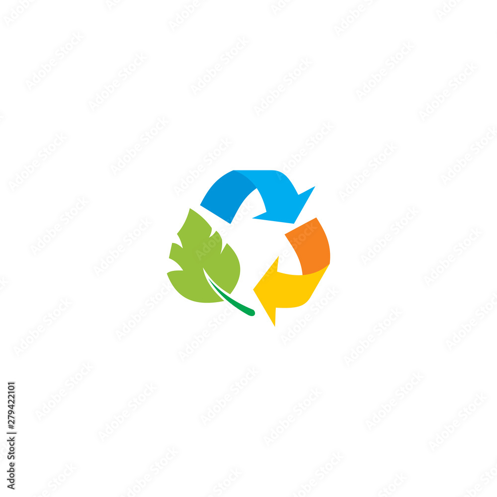 green leaf recycle arrow logo green leaf recycle arrow logo