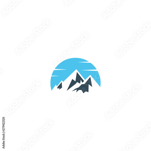mountain nature vector logo