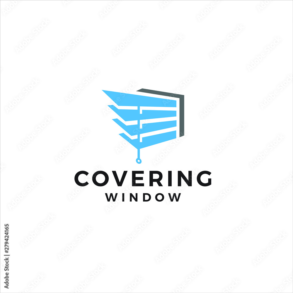 window covering vector illustration template modern Stock Vector