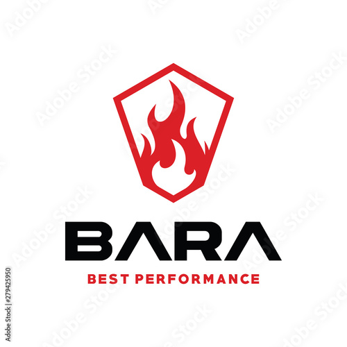 firefighters and fire logo vector