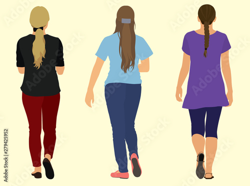Teens or Young Women Walking Away