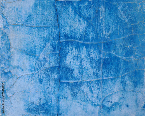 old wall blue paint abstract background and textured.