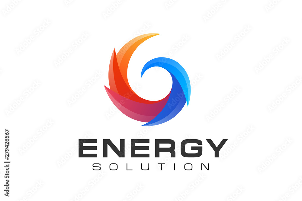 Abstract Circle Solar Energy and Renewable Technology Logo - Vector Abstract Circle Solar Energy and Renewable Technology Logo - Vector