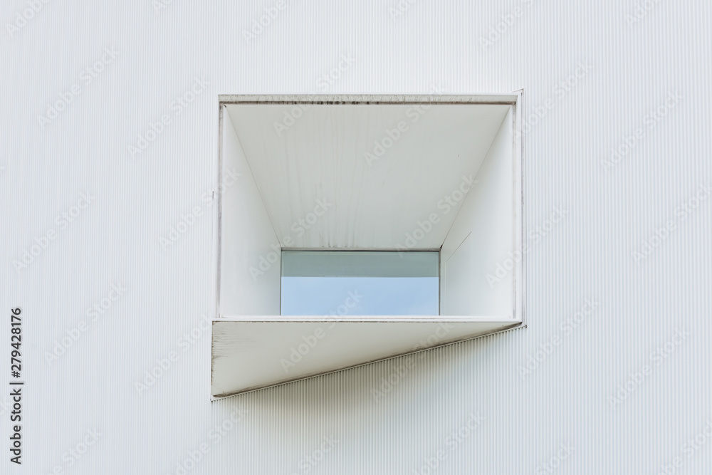 One window on a white wall One window on a white wall