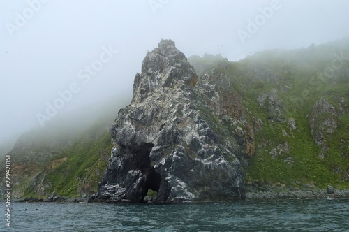 Gloomy ( Suffren ) Cape. Tatar strait coast. Sikhote-Alin mountain ridge. Primorsky Krai, Terney district. Far East, Russia. photo